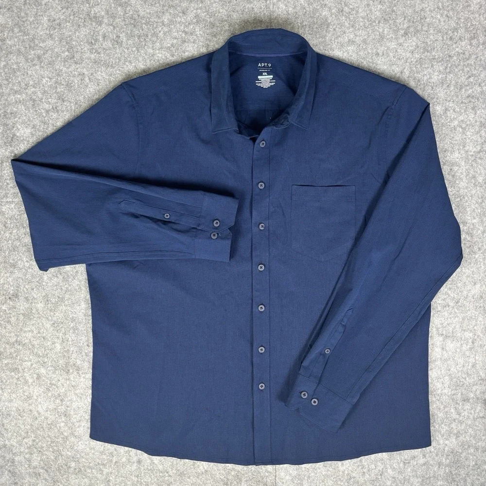 Apt. 9 Premier Flex Mens Fit Performance Size XXL Blue